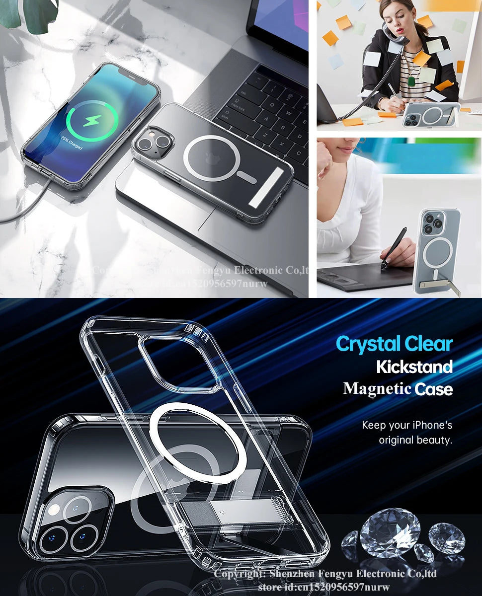 Magnetic iPhone Case with Kickstand