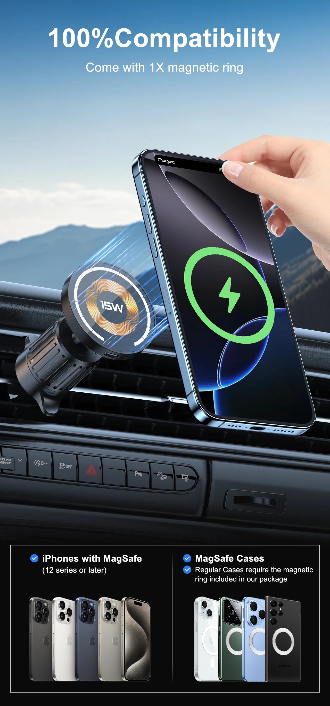 Magnetic Air Vent Car Phone Mount