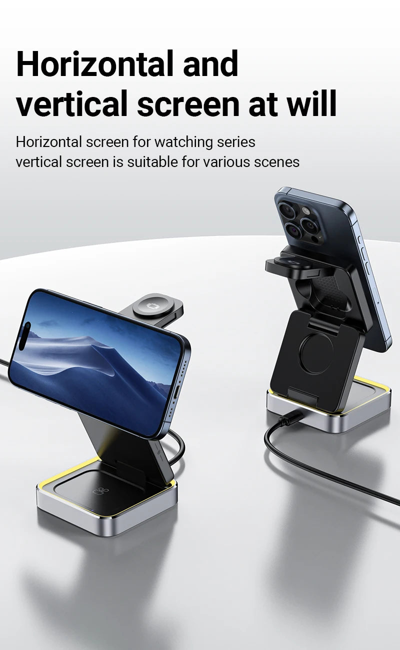 3-in-1 Foldable Wireless Charging Stand