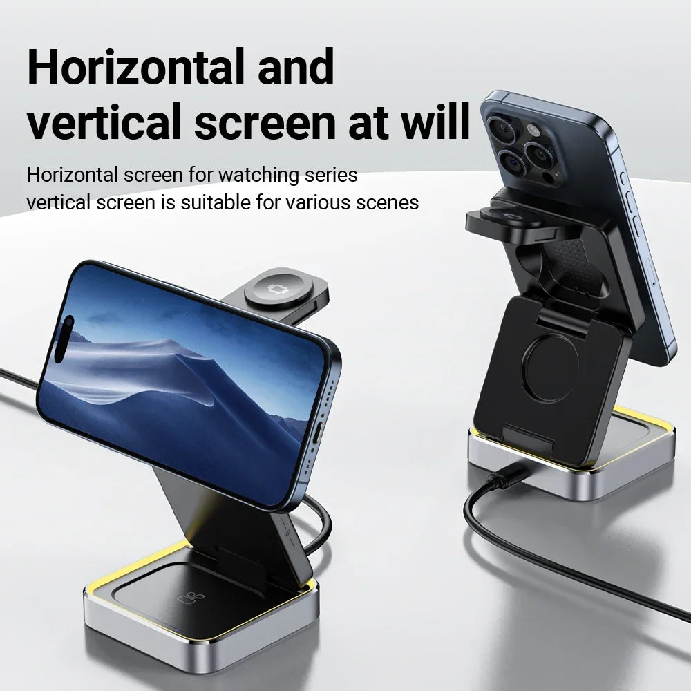 3-in-1 Foldable Wireless Charging Stand