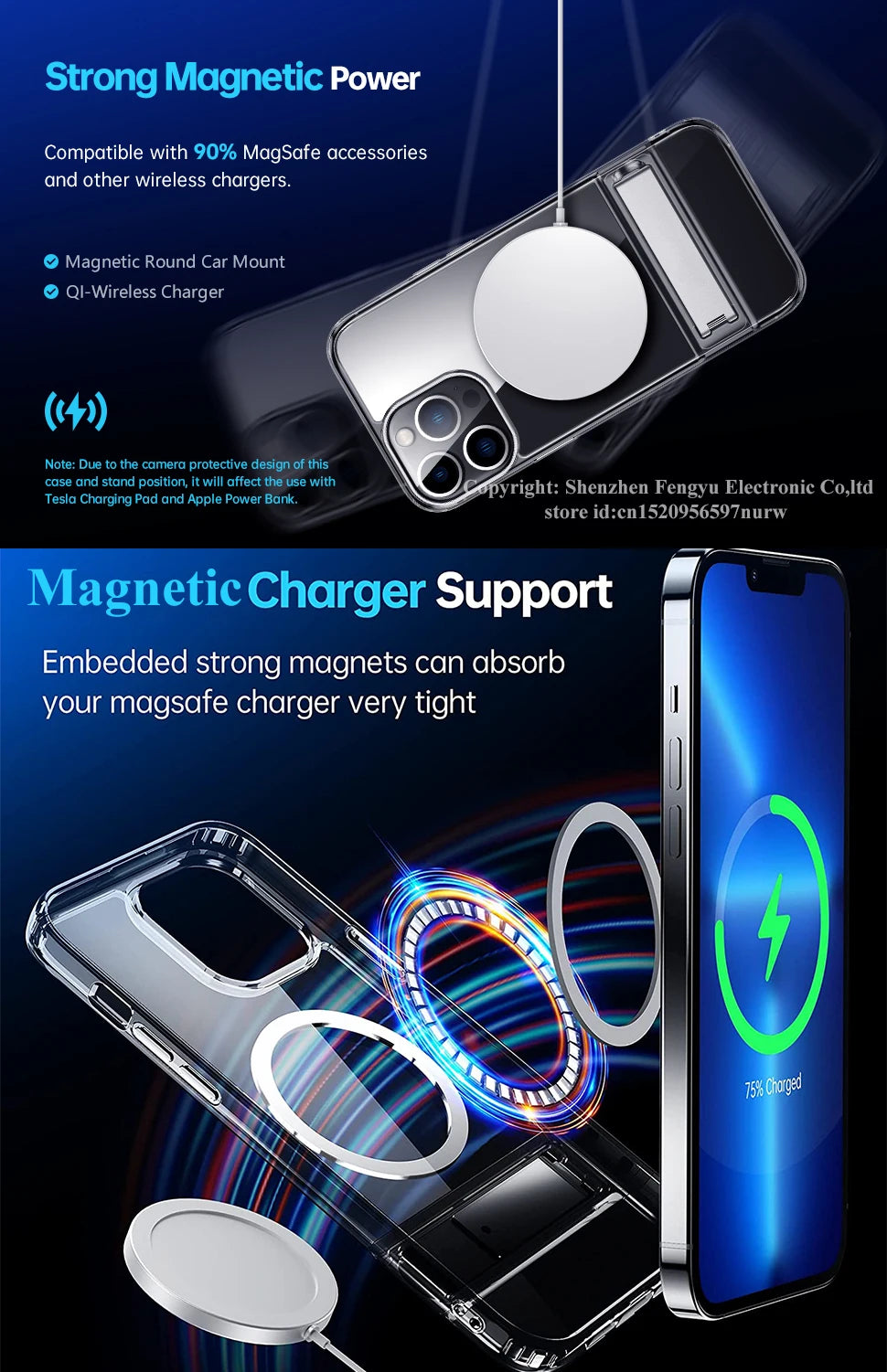 Magnetic iPhone Case with Kickstand