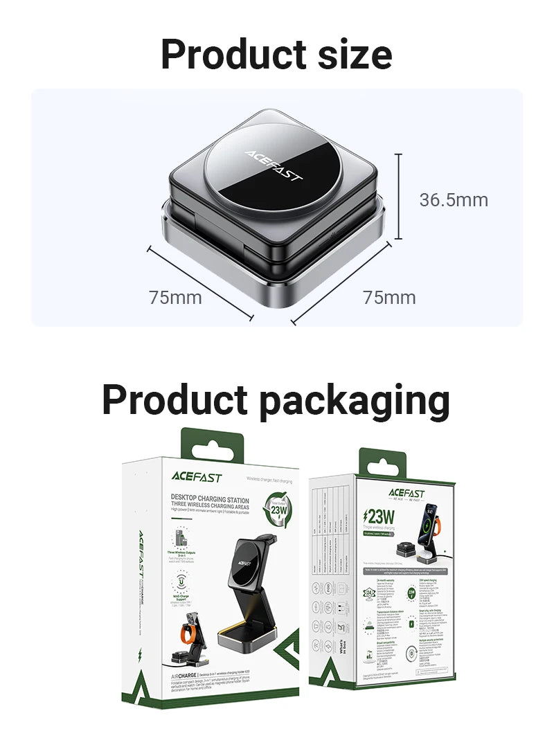 3-in-1 Foldable Wireless Charging Stand