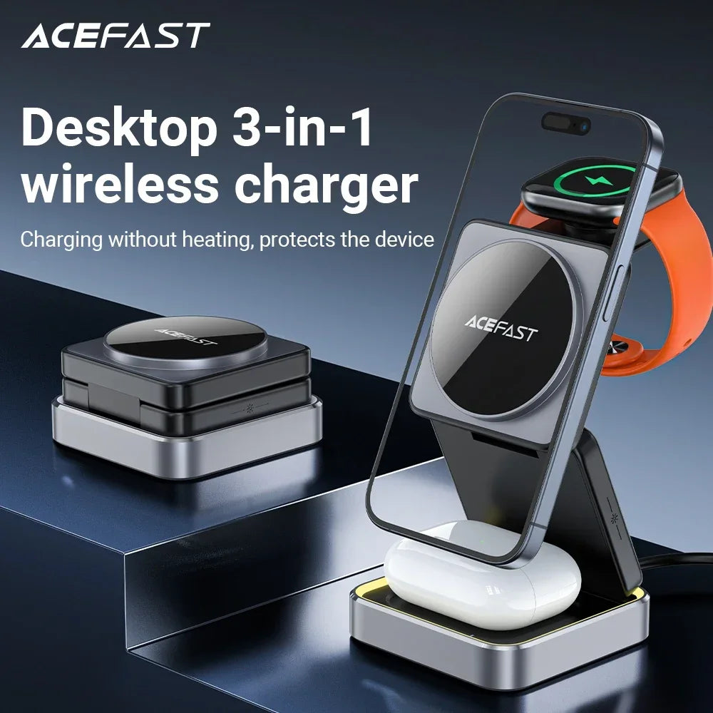 3-in-1 Foldable Wireless Charging Stand