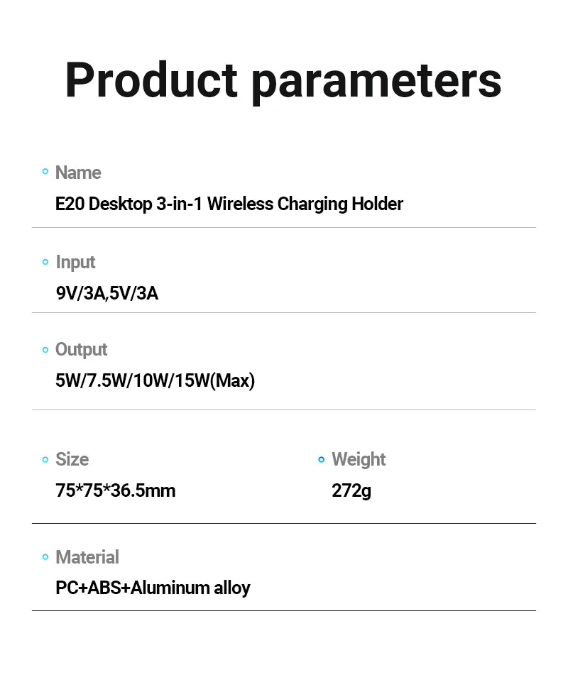 3-in-1 Foldable Wireless Charging Stand