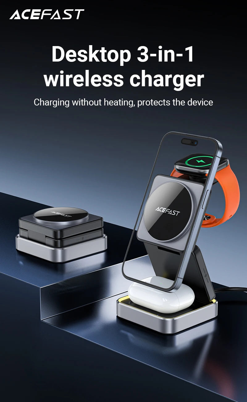 3-in-1 Foldable Wireless Charging Stand