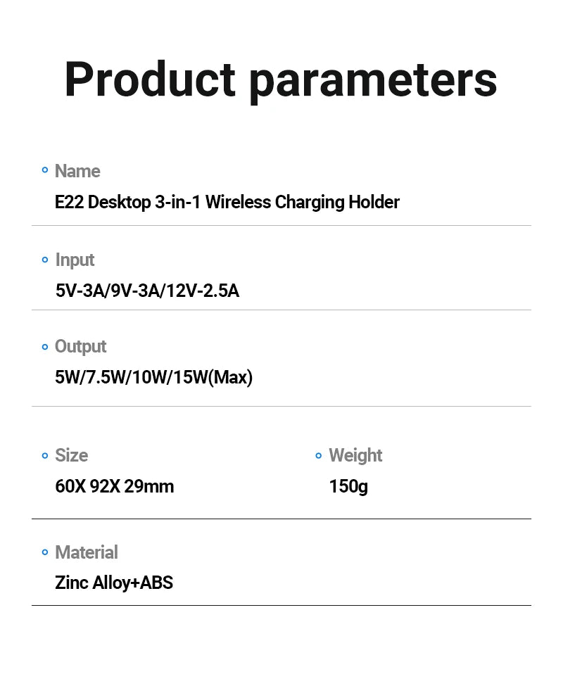 3-in-1 Foldable Wireless Charging Stand