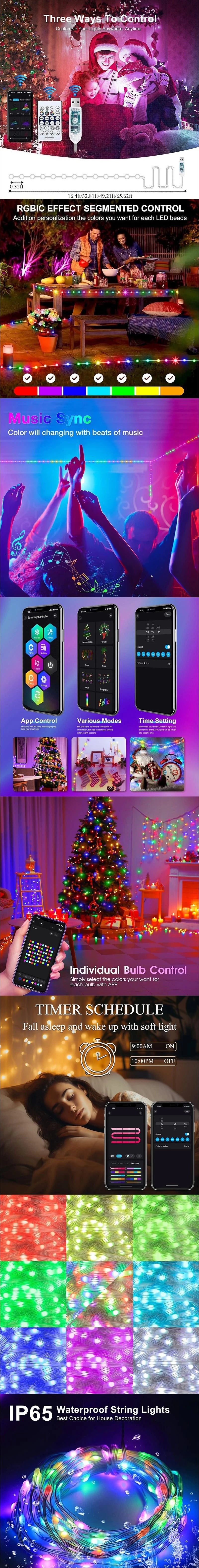 RGB Bluetooth LED String Lights