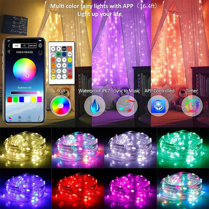 RGB Bluetooth LED String Lights